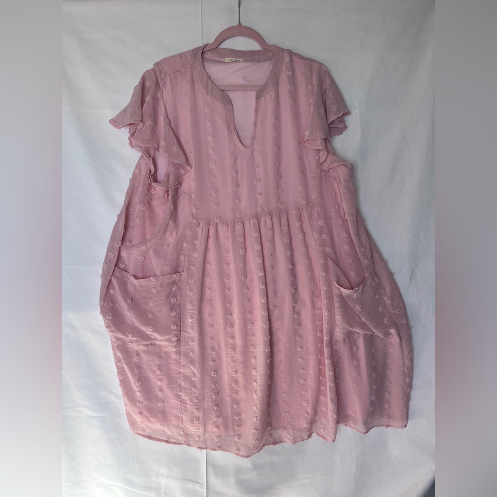 JODIFL Soft Pink Textured Dress 3X NWOT